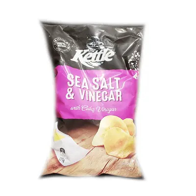 Kettle Sea Salt & Vinegar Potato Chips 175g