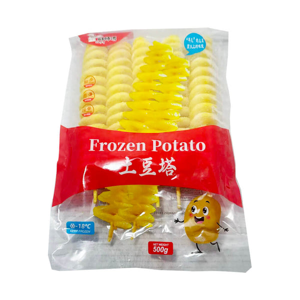 Qiu Shifu Frozen Tornado Potato Skewers 500g - Spiral Potato Skewers