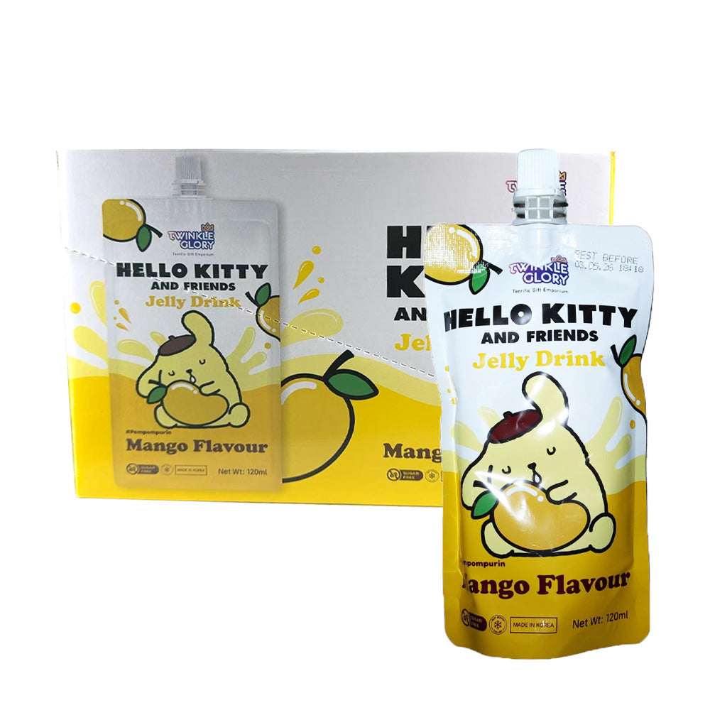 Twinkle-Glory-Hello-Kitty-&-Friends-Zero-Sugar-Squeezable-Jelly-Drink-–-Mango-Flavour-120-ml-×-10-Pouches-1