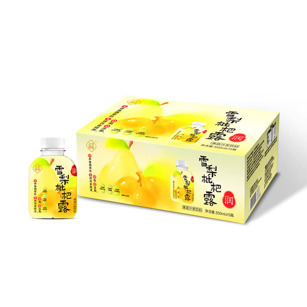 Sanfang-Four-Seasons-Snow-Pear-&-Loquat-Drink-350ml-x-15-Bottles-–-Limited-Import-1