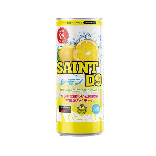 Saint 9 Sparkling Lemon Flavored Beer - 9.9% ABV, 500ml