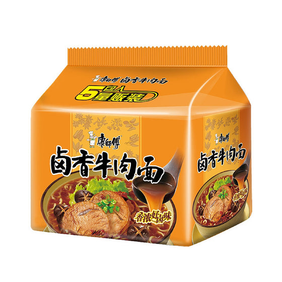 Master Kong Braised Beef Noodles - 104g x 5 Packs