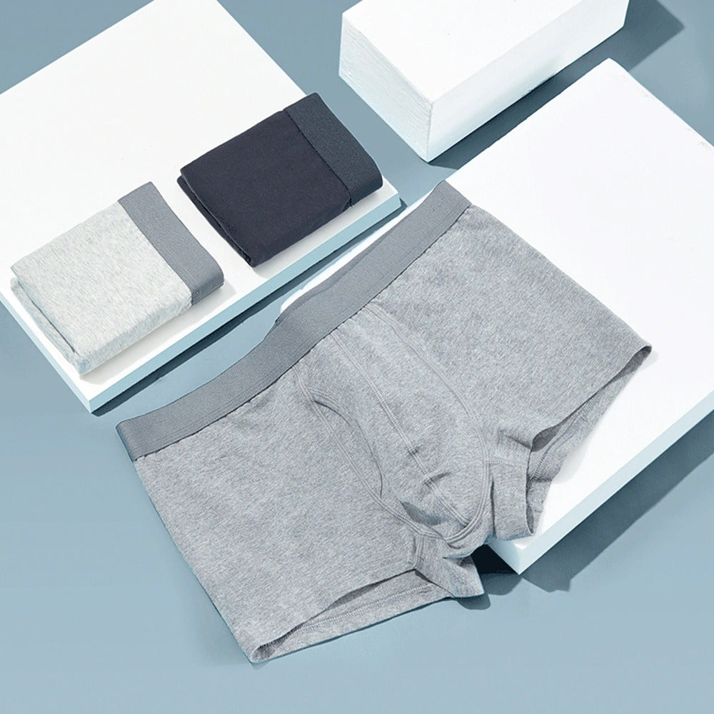 NetEase-Yanxuan-Men's-Breathable-Cotton-Boxer-Briefs---Heather-Grey,-XL-1