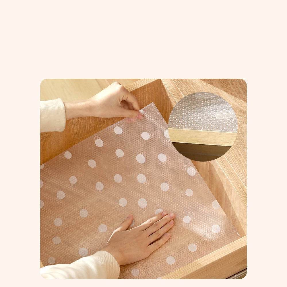 Fasola Tấm Lót Tủ Chấm Bi Trắng 45 x 150 cm – chống trượt, chống thấm
