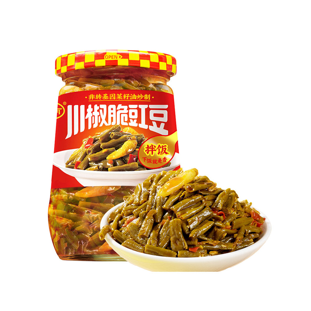 chuannan-sichuan-chili-crispy-yardlong-beans-330g-spicy-pickled-long-beans-side-dish-1
