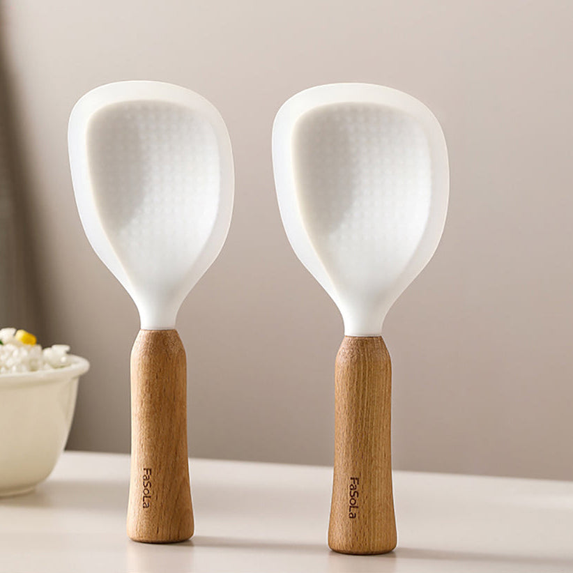 Muỗng Xới Cơm Đứng FaSoLa Off-White – chống dính, tiện dụng