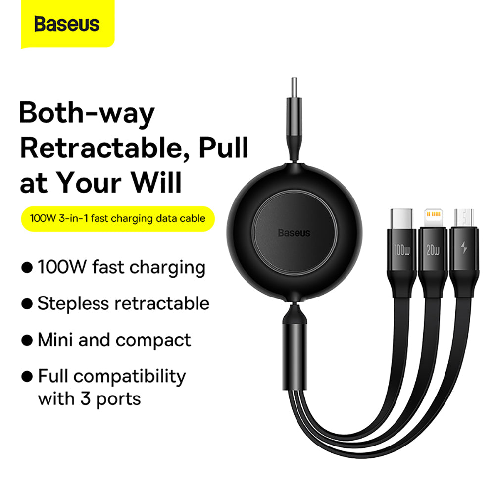 Baseus-Mirror-Series-2-3-in-1-Retractable-Fast-Charging-Cable-Type-C-to-M+L+C-100W-1.1m-Black-1