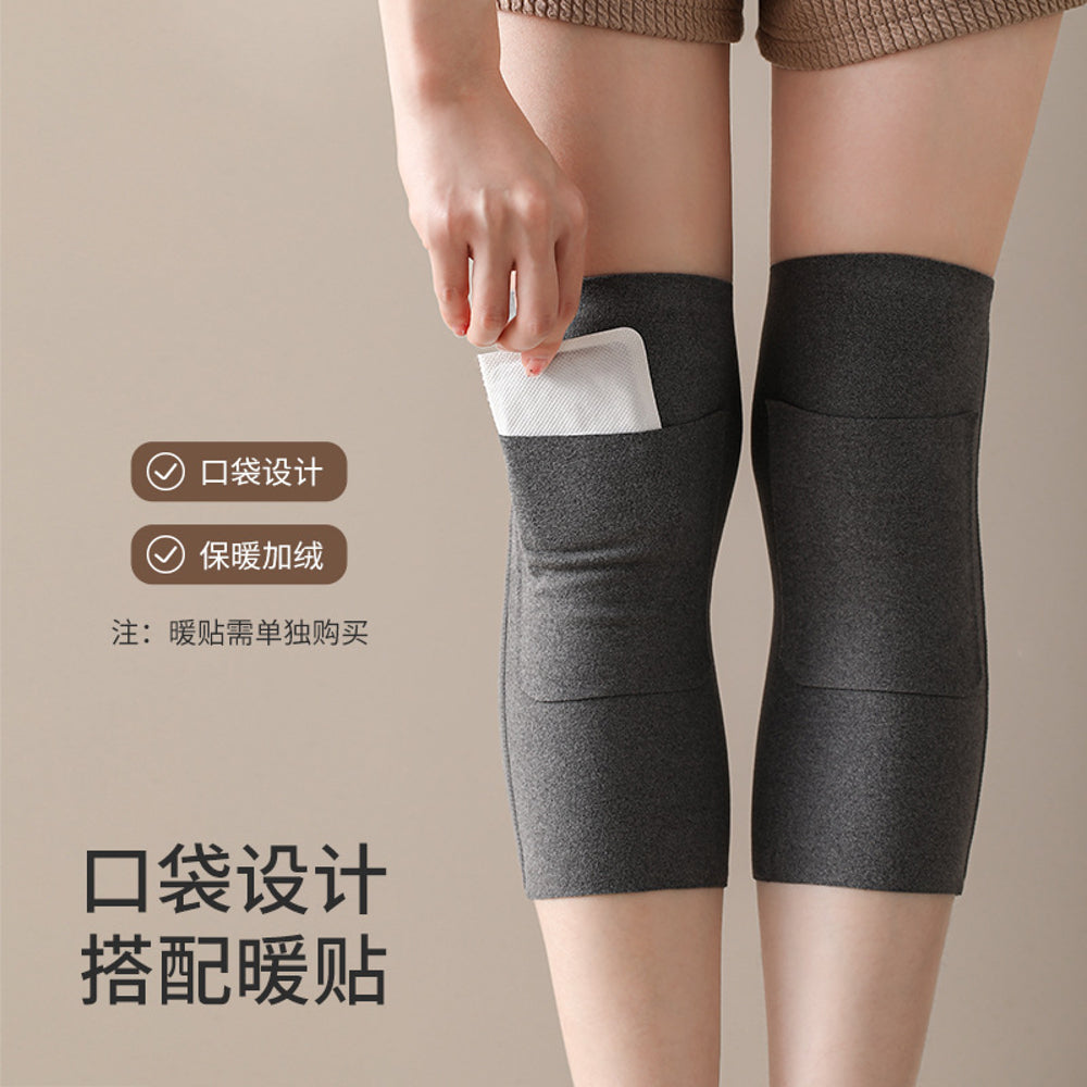 FaSola-Thermal-Fleece-Knee-Socks-with-Pocket---Gray,-Size-M,-2-Pairs-1