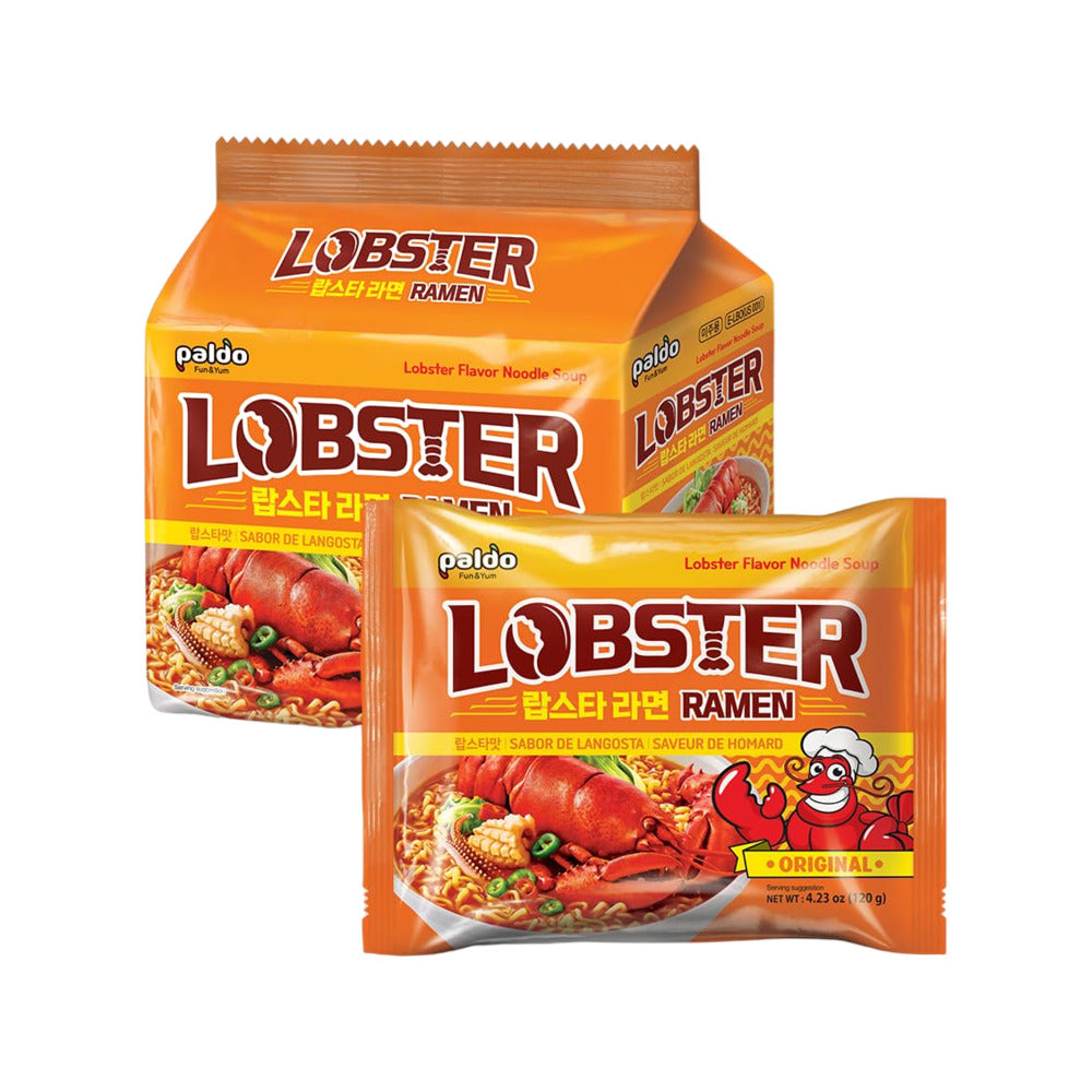 Paldo-Lobster-Ramen-(Original)-120g-x-4-Packs---Korean-Instant-Noodle-Soup-1