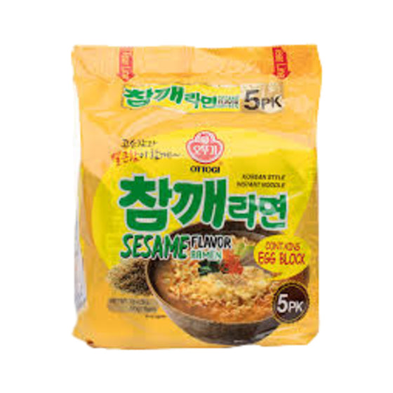 Ottogi Jin Ramen Sesame Flavour Korean Instant Noodles 115g x 5 Packs