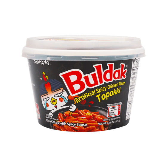 Samyang Buldak Spicy Chicken Topokki Cup 185g – Korean Spicy Rice Cakes (Tteokbokki)