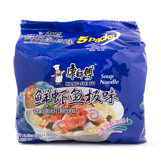 Kang Shi Fu Seafood Flavor Instant Noodles - 98g x 5 Packs