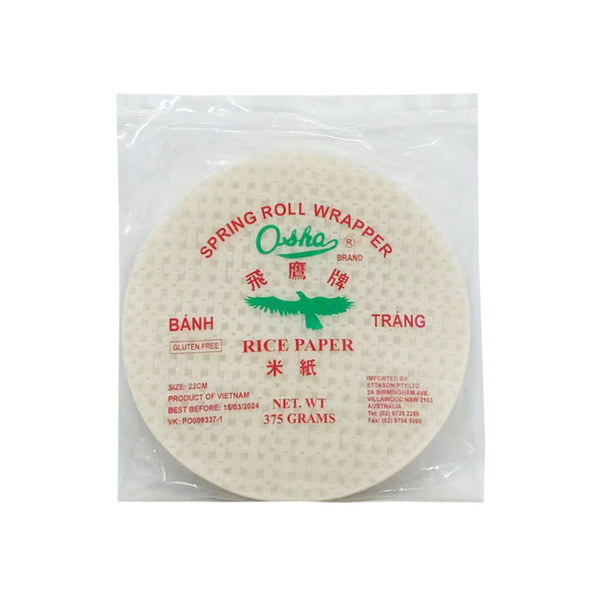 Osha Flying Eagle Round Rice Paper 22cm 375g - Vietnamese Spring Roll Wrappers (Gluten Free)