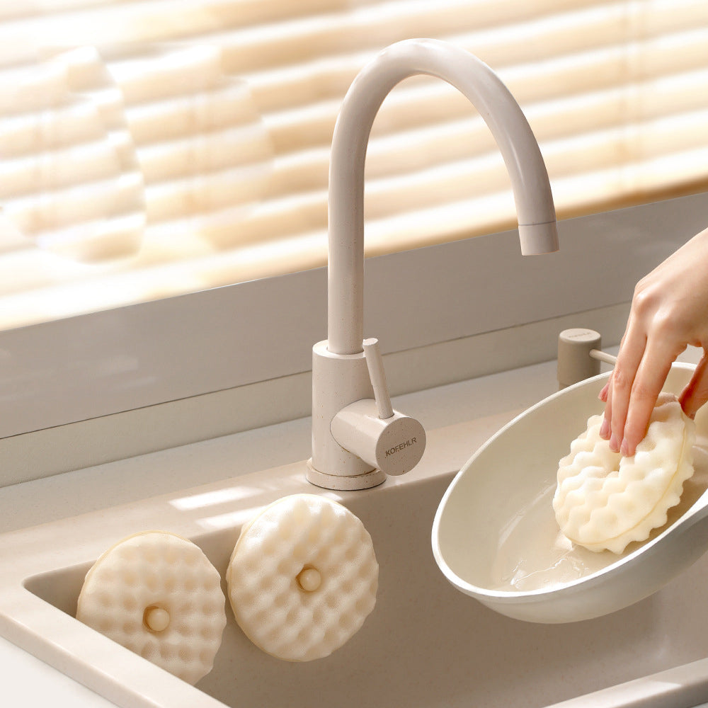 Miếng Bọt Biển Rửa Chén FaSoLa 2 cái + Đế Hút 1 cái – sạch nhanh gọn nhẹ