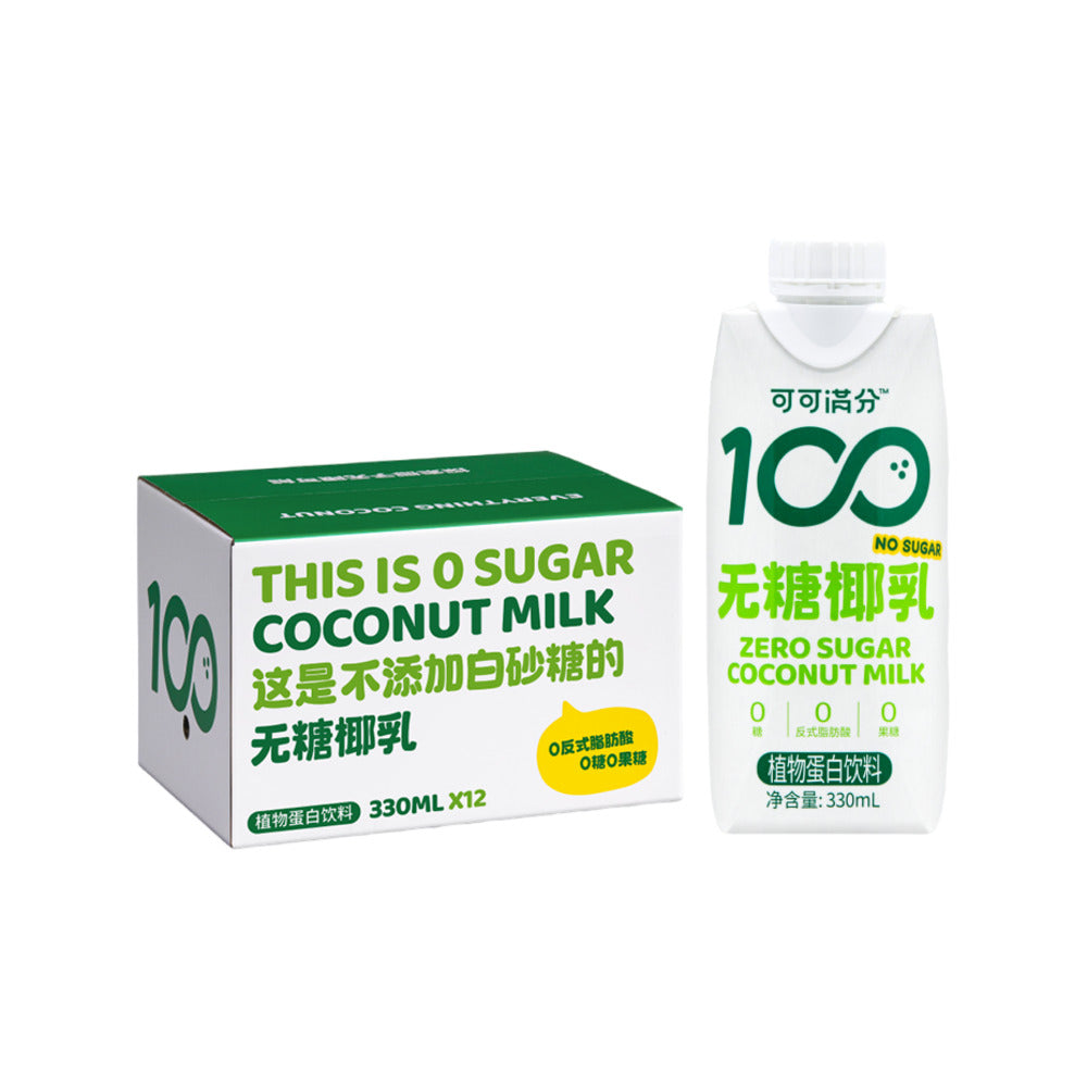 100-Zero-Sugar-Coconut-Milk-330ml-x-12---Unsweetened,-Dairy-Free-1