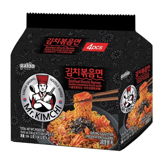 Paldo Mr. Kimchi Handmade Stir-Fried Kimchi Ramen - 134g x 4 Packs