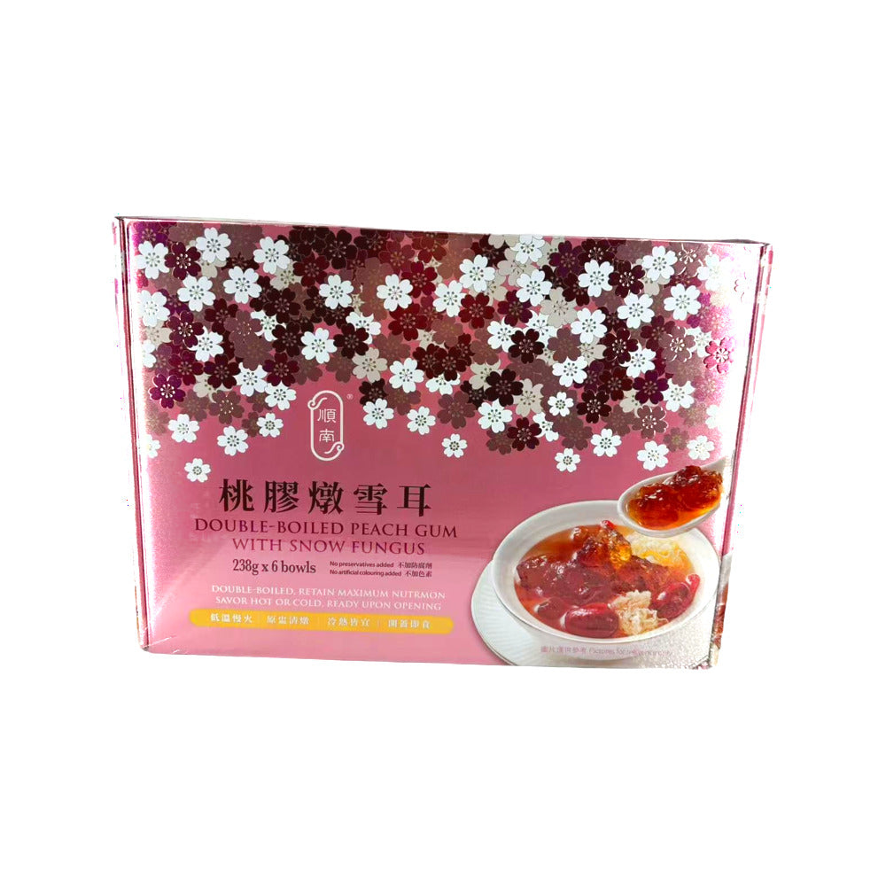 Shun-Nam-Double-Boiled-Peach-Gum-with-Snow-Fungus-–-238g-x-6-Bowls---Ready-to-Eat-Dessert-Soup-1