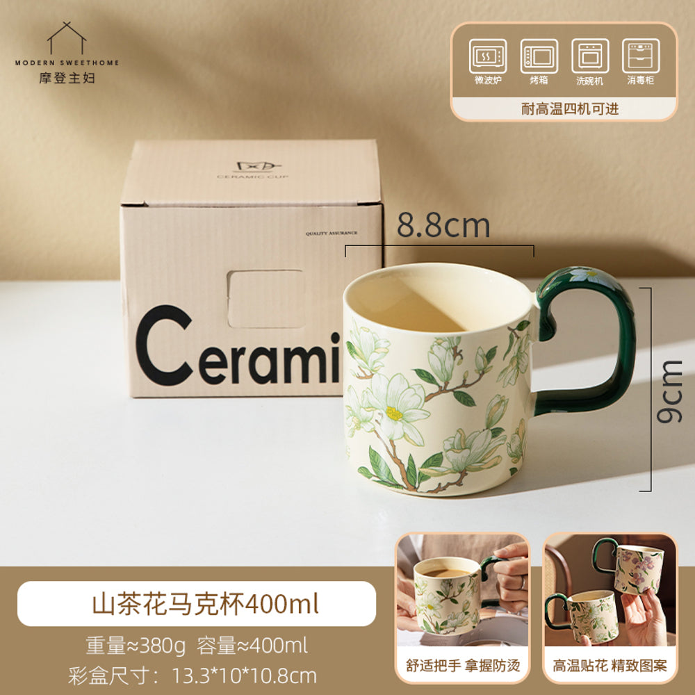 Modern-Sweethome-Camellia-Blossom-Ceramic-Mug-400ml-–-Coffee-&-Tea-Cup-1