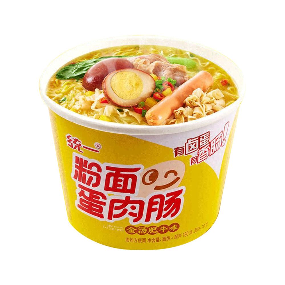 Uni-President-Egg-&-Sausage-Cup-Noodles-–-Golden-Beef-Broth-Flavor-180g---Instant-Cup-Noodles-1
