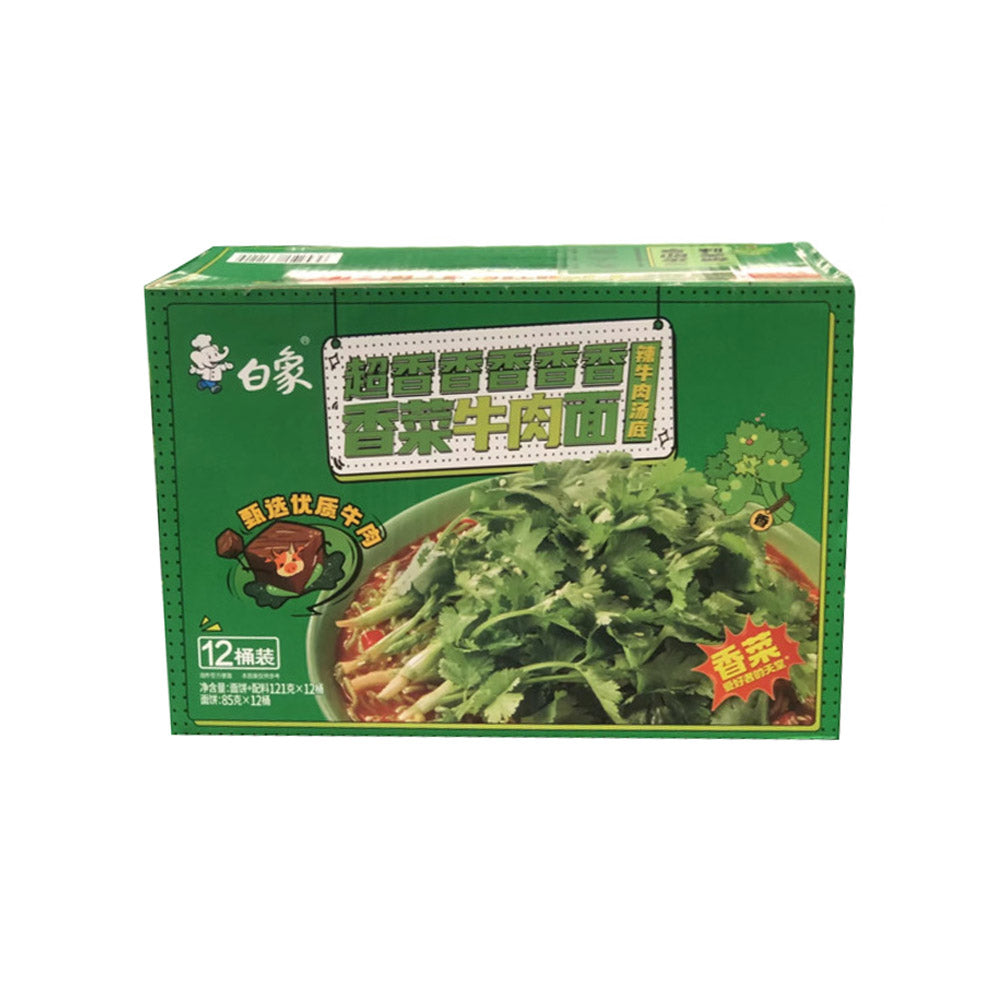Baixiang-Coriander-Beef-Instant-Noodle-Bowls-121g-x-12-–-Limited-Import-1