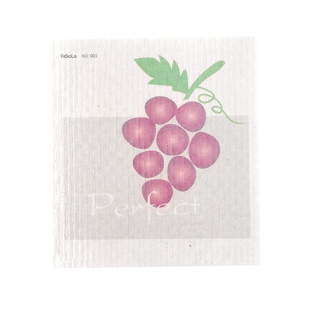 FaSoLa-Wood-Pulp-Sponge-Cloth---Grape-Design,-19.5*17cm-X3-1