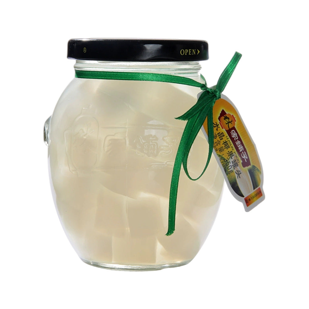 Linjia-Puzi-Crystal-Coconut-Gel-(Nata-de-Coco)-in-Syrup-–-350g-Jar-1