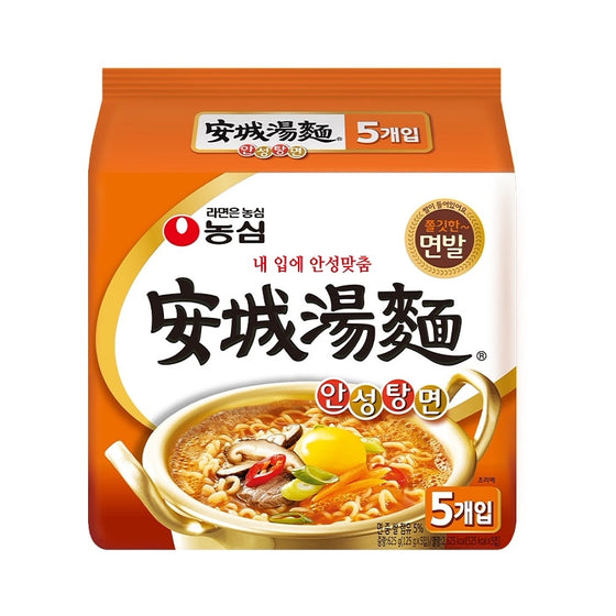 Nongshim Ansung Tangmyun Noodle Soup - 125g x 5 Packs
