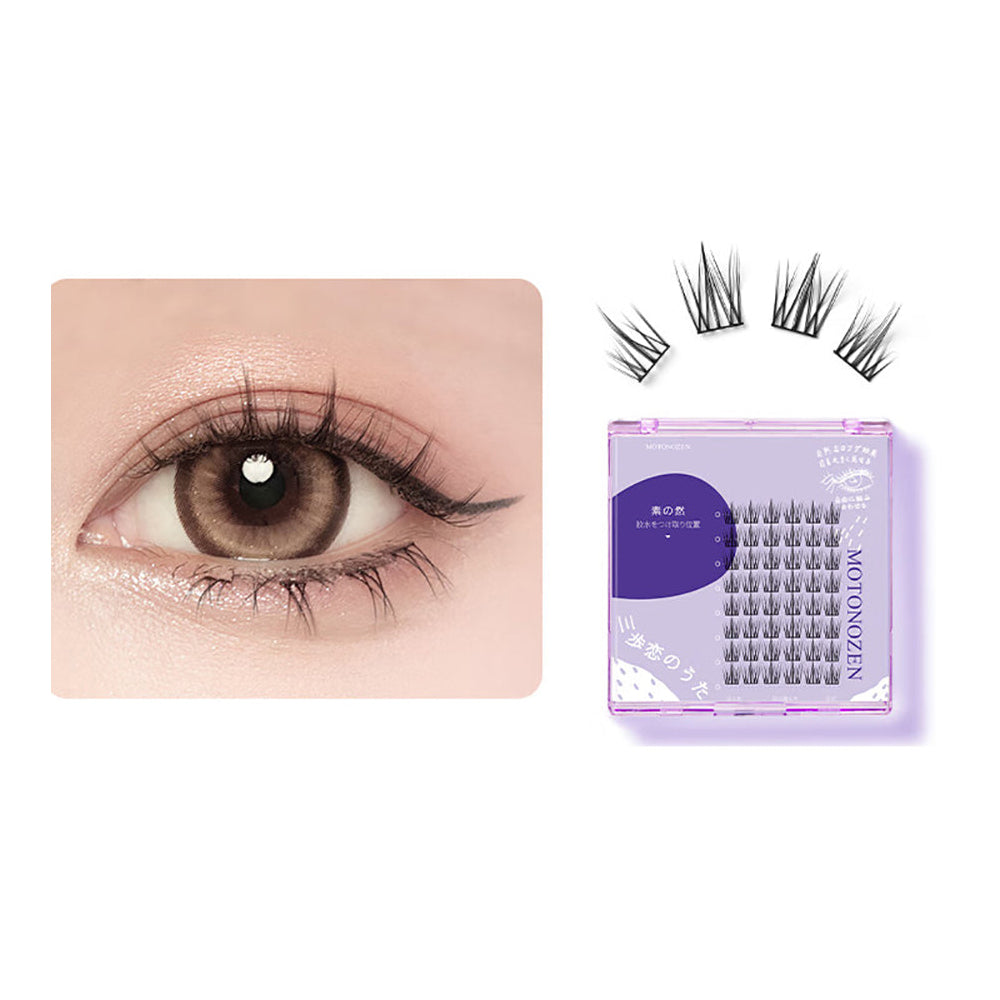 Mi Giả Cụm Motonozen Starburst Sunflower 48 cụm – mi tán tự nhiên, dày mảnh