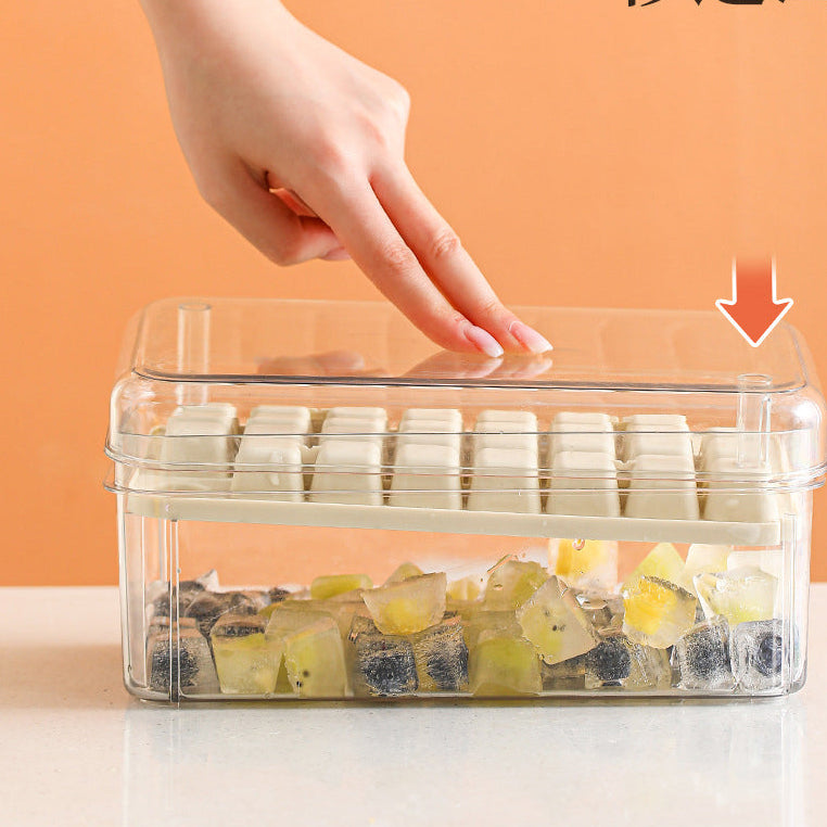 Khay Làm Đá Silicone FaSoLa 32 Viên Màu Xanh Lá – Đẩy Đá Nhanh Gọn