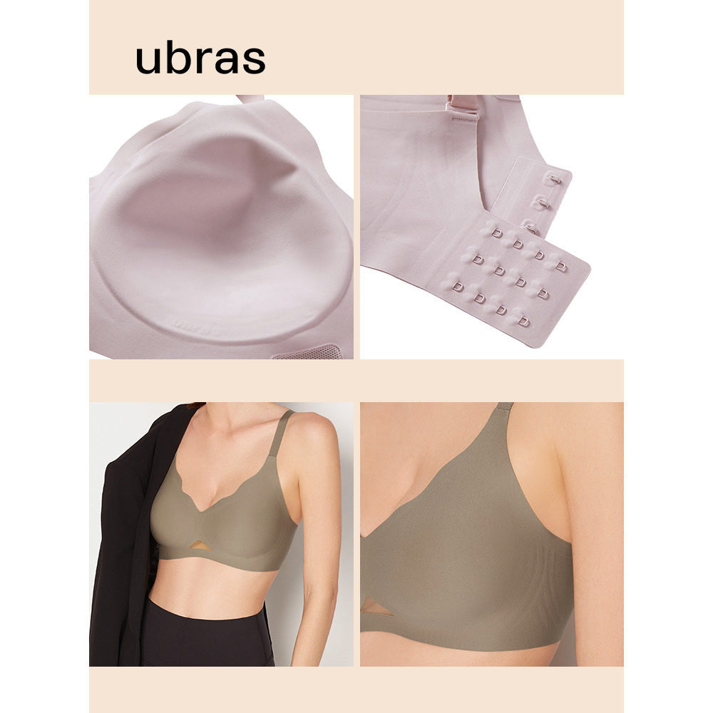 Áo Ngực Ubras Soft Support Deep V - Đen Size M – không gọng, nâng đỡ mềm mại
