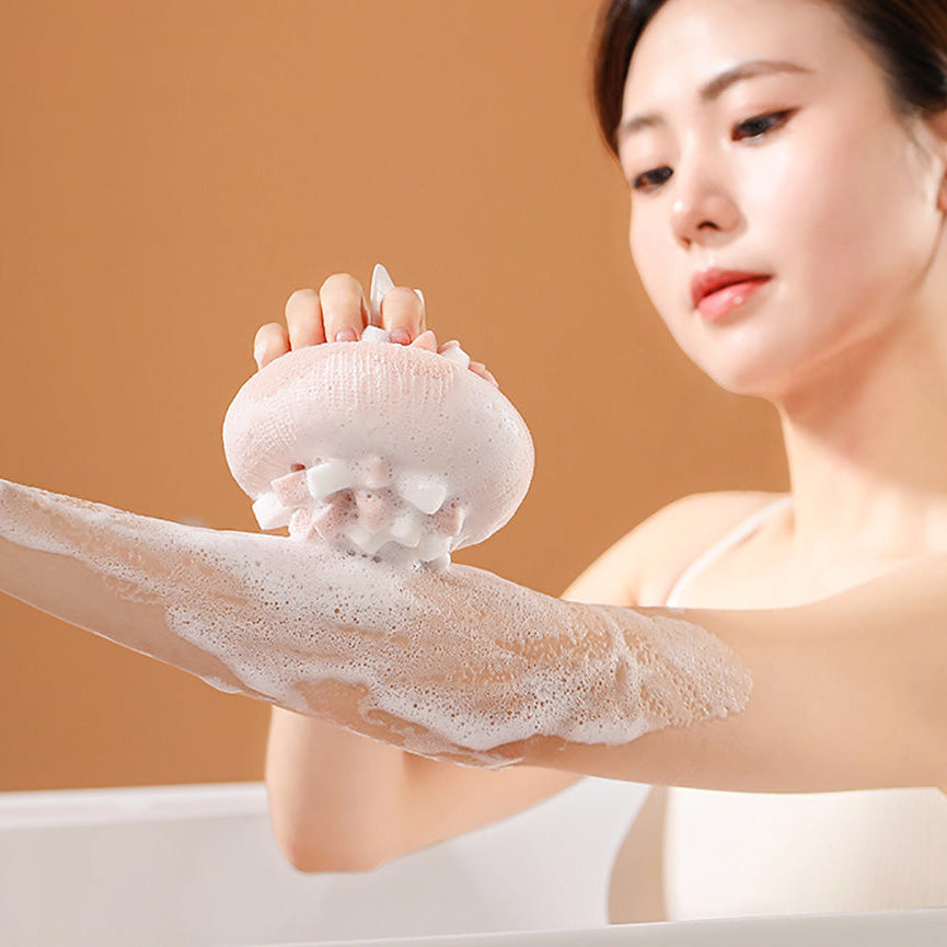 Bông Tắm Cánh Hoa FaSoLa 1 miếng (Hồng) – bọt mịn, massage thư giãn
