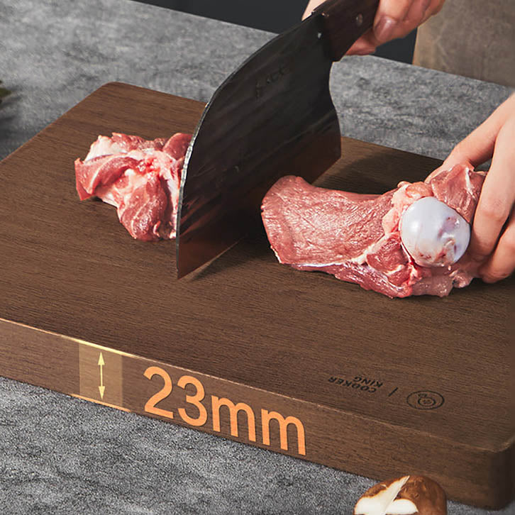 Thớt Gỗ Wenge Cooker King Lechu 36×24×2,3 cm – chống trượt, rãnh hứng nước