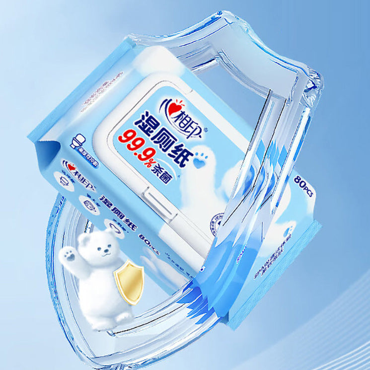 Giấy Ướt Vệ Sinh Heartfelt 80 tờ – diệt khuẩn 99.9%, xả tan nhanh