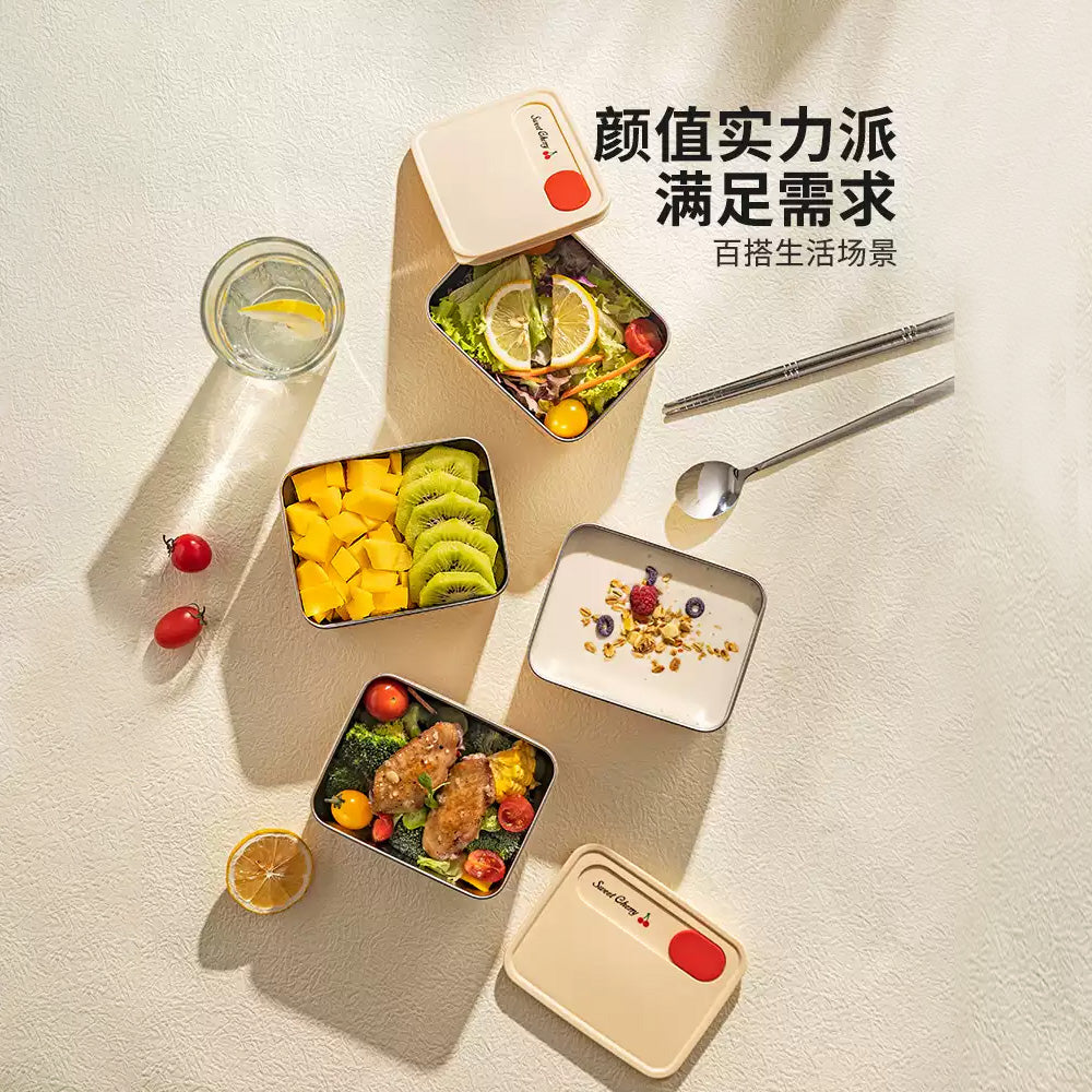 Modern-Sweet-Home-304-Stainless-Steel-Insulated-Lunch-Box---Cherry-White-700ml,-Microwaveable-1