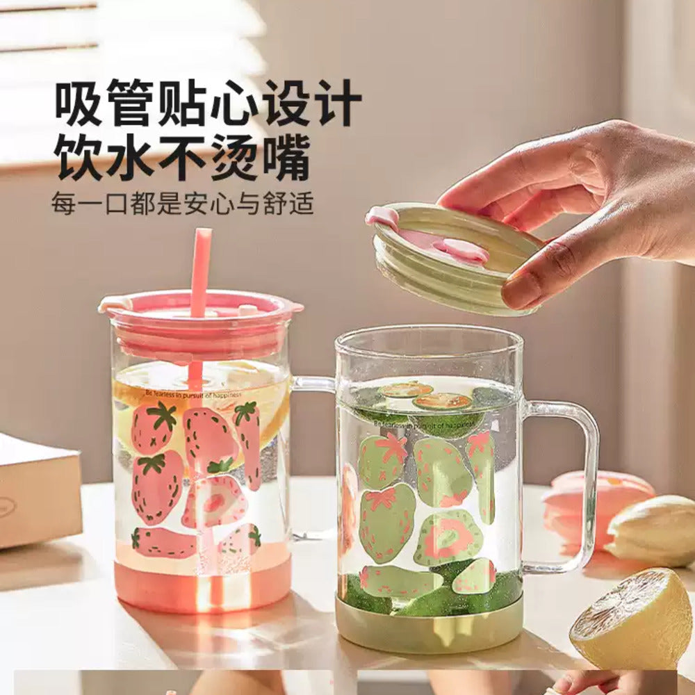 Modern-Housewife-Borosilicate-Glass-Straw-Mug-–-Heat-&-Cold-Resistant,-Green-670ml---Reusable-Iced-Coffee-&-Smoothie-Cup-2
