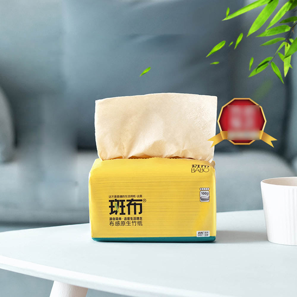 Khăn Giấy Babo 3 Lớp Sợi Tre 100 tờ × 6 gói – mềm mịn, thấm hút cao