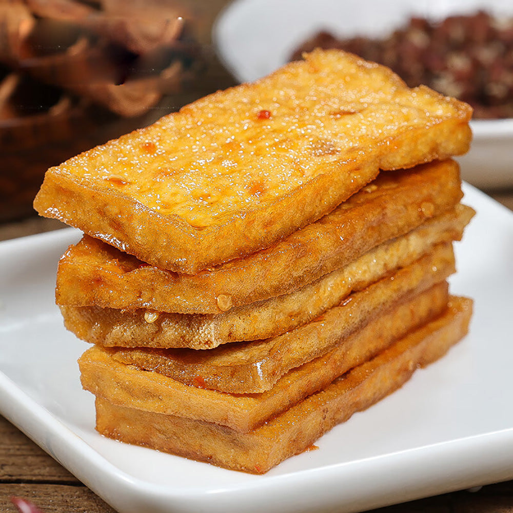 Đậu Hũ Chiên Giòn Huogongdian 96 g – snack cay giòn vị Tứ Xuyên