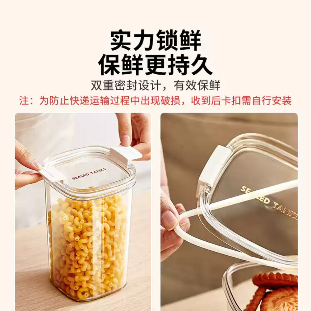 Modern-Sweethome-Airtight-Food-Storage-Container-(White)-–-1300ml---BPA-Free-Clear-Pantry-Organizer-2