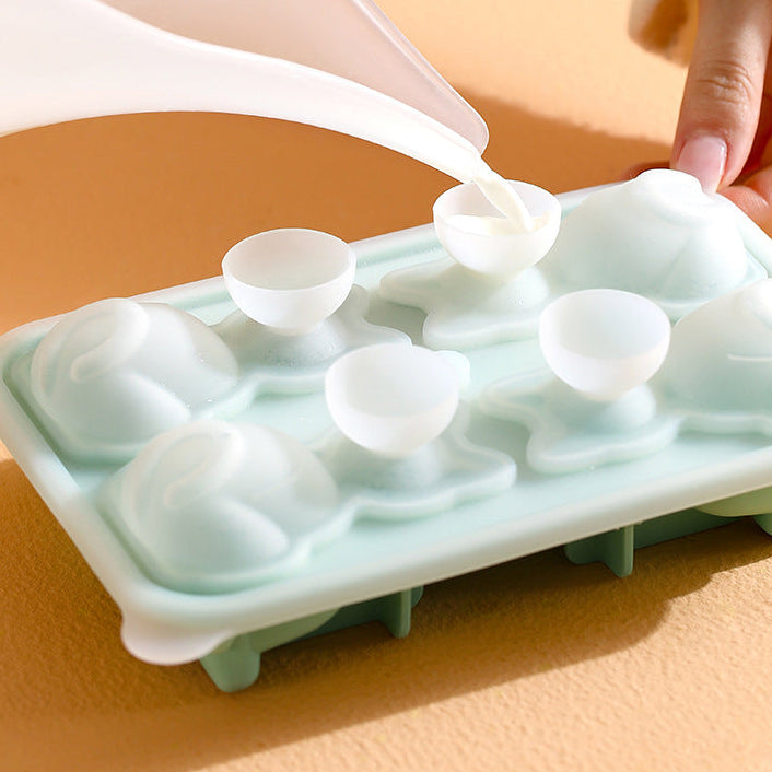 Khuôn Silicone FaSoLa Hình Chó Bulldog Pháp 4 ô – làm kem, thạch, chocolate