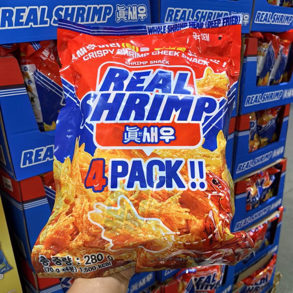 Real-Shrimp-Crispy-Shrimp-Head-Snack-70g-x-4-Packs---Prawn-Head-Crisps-–-Limited-Import-2