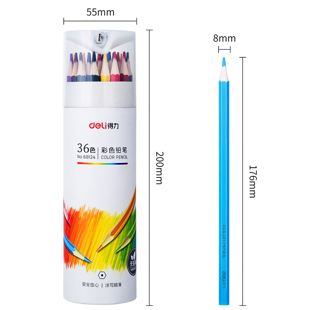Deli-36-Color-Hexagonal-Colored-Pencils---Suitable-for-Ages-6-and-Up,-36-Pieces/Tube-1