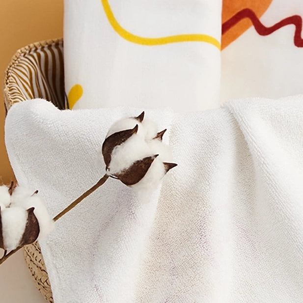 Khăn Bông Cotton Kháng Khuẩn Lifease 1 chiếc (Cam) – mềm mại, diệt khuẩn