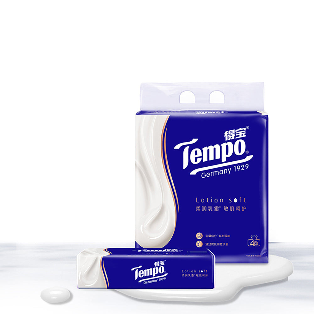 Khăn Giấy Tempo Lotion Soft 70 tờ × 4 gói – mềm mịn, dưỡng ẩm da