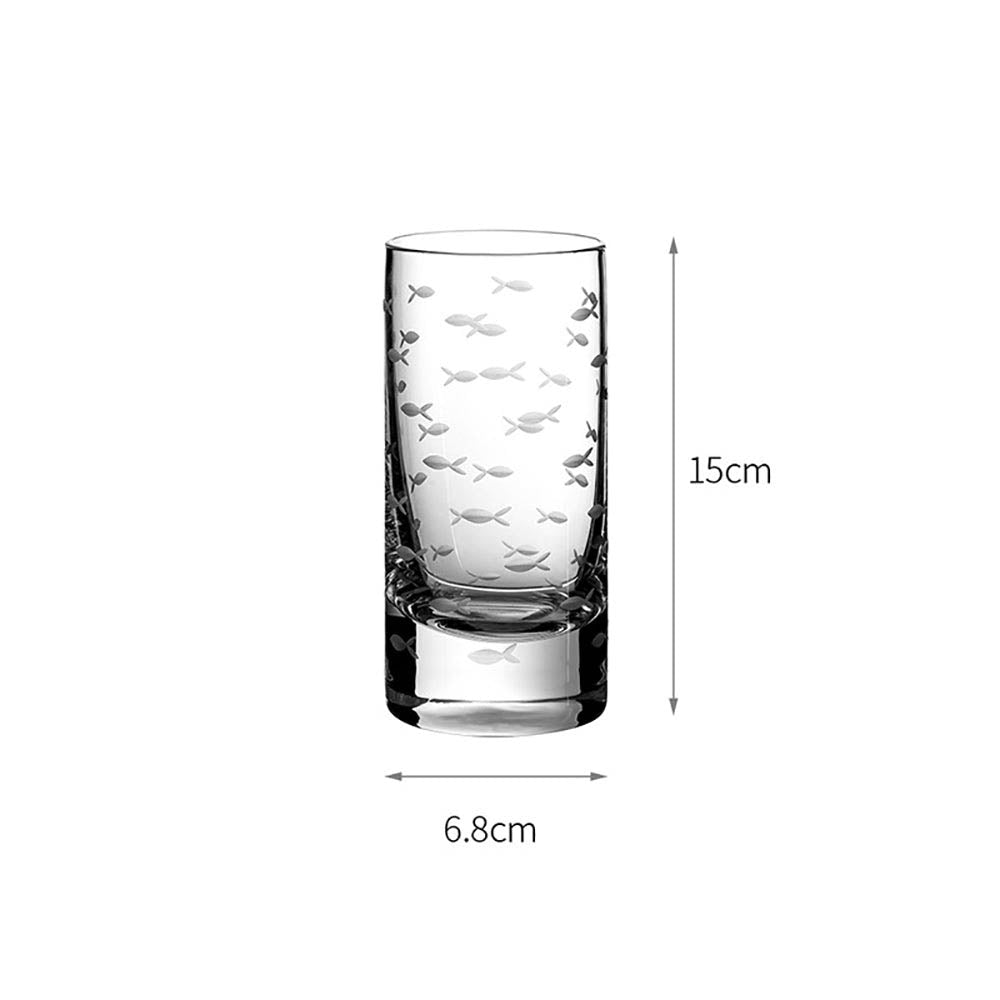 Cốc Thủy Tinh Borosilicate Hai Lớp Fasola 380 ml – cốc chịu nhiệt họa tiết cá