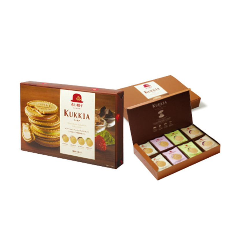 Bánh Quy Kukkia Akai Bohshi 243 g – kẹp kem socola 4 vị Nhật