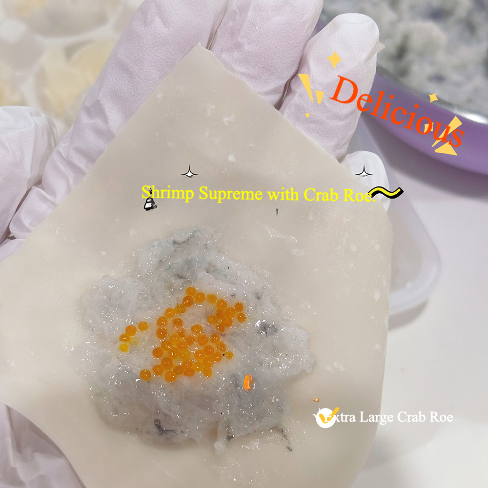 Dollar's Kitchen Handmade Shrimp and Crab Roe Wontons - 15 Pieces, 220g
