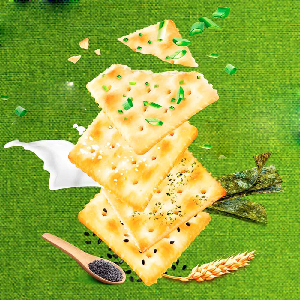 Bánh Quy Soda Pacific Vị Hành Xanh 100 g × 4 gói – giòn tan, dễ tiêu
