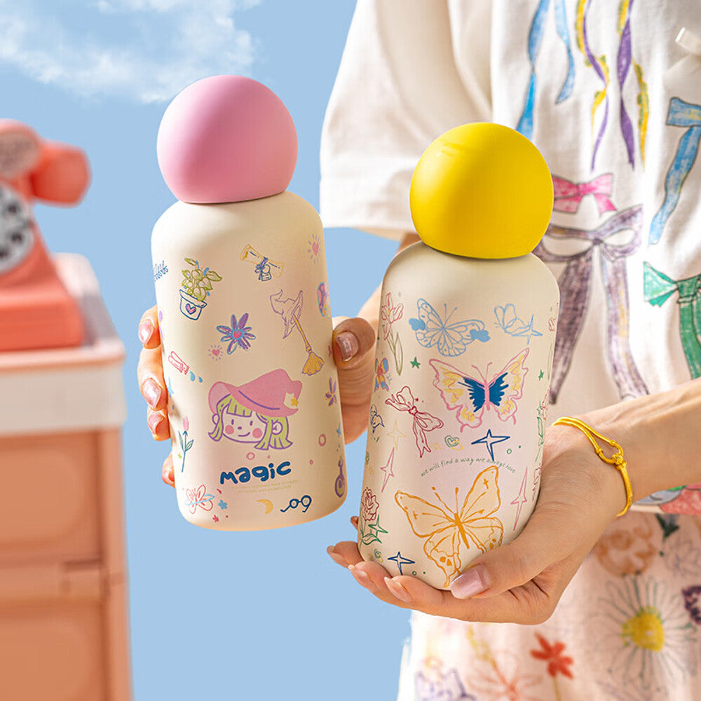 Modern-Housewife-Time-Memory-Insulated-Bottle---Spring-Traces-Design,-400ml-1