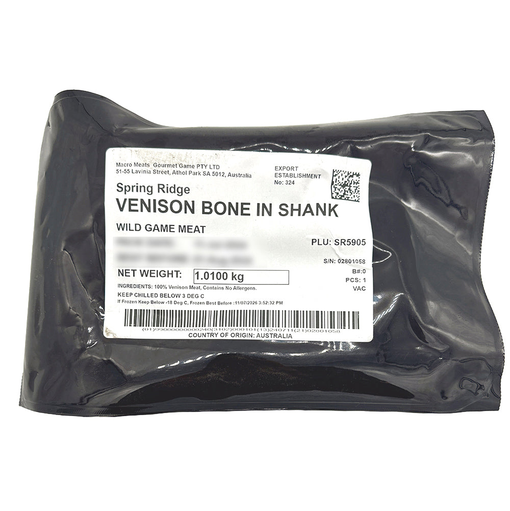 Cẳng Nai Có Xương Spring Ridge 0,9–1,5 kg – thịt nai Úc hoang dã