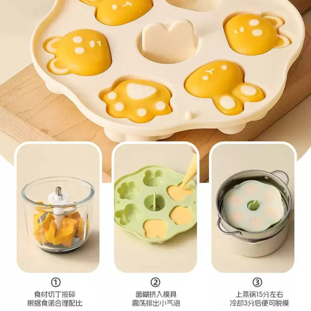Modern-Sweethome-Food-Grade-Silicone-Steamed-Cake-Mold-–-Cute-Animal-Shapes,-16-×-15-×-3-cm-4
